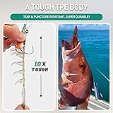 TRUSCEND Pre-Rigged Fishing Jigs, 1:50 Super Durable TPE Bass Fishing Lures, Well-Made Lifelike Soft Shrimp Swimbait, Weedless MarshSwamp Fishing Lure for Trout Crappie Walleye, Keep Separately!