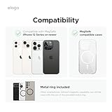 elago Magnetic Laptop Phone Holder Mount Compatible with iPhone 15/14/ 13/12 MagSafe, Adjustable Phone Monitor Side Mount, Slim, Portable, Foldable, Compatible with MacBook (Silver)