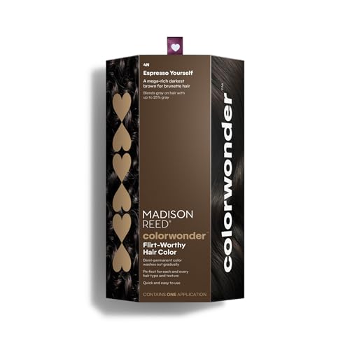 Madison Reed colorwonder Demi-Permanent Hair Color, Effortless At-Home Hair Dye, Ammonia-Free, Cruelty-Free, Espresso Yourself (4N Darkest Brown), Pack of 1