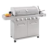 Monument Grills 77352 6-Burner Stainless Steel Cabinet Style Propane Gas Grill with Smoke Box(2 Items)