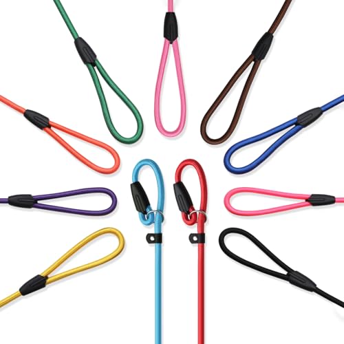 FOVRLZSE 11-Piece Set! Ultra-Strong Adjustable Nylon Adjustable Slip Leads for Dogs - 11 Colors