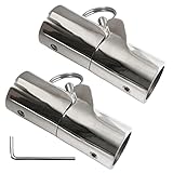 GaiRen 2 Pack Boat Pipe Connector, 316SS Marine Grade Handrail Fitting Folding Swivel Coupling Tube Joint Connector for 1" (25MM) O.D. Stainless Steel Boat Hardware