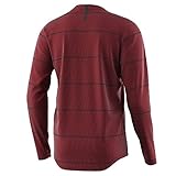 Troy Lee Designs Cycling MTB Bicycle Mountain Bike Jersey Shirt for Men, Flowline LS (Revert Wine, L)