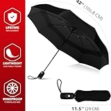 Repel Umbrella Windproof Travel Umbrellas for Rain - Easy Auto Open Close, Durable & Compact Umbrella, Strong Fiberglass Frame, Waterproof Canopy - Backpack, Purse, Portable Umbrella for Travel