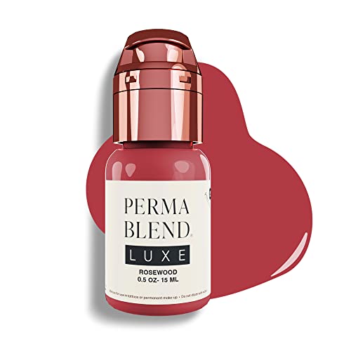 Perma Blend Luxe Lip Pigment Ink, Professional Lip Tattoo Microblading Supplies, Rosewood, .5 oz