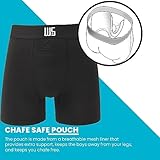 Warriors & Scholars | Boxer Brief Trunks With Chafe Safe Pouch | 4" Inseam Trunk Boxer Briefs | Trunk Underwear Pack Of 6 | Mens Trunk Underwear Pack of 6, Pack AM80TT, Size L