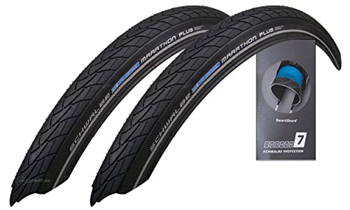 Schwalbe Marathon Plus 47-406 SmartGuard Clincher Tyres 20 x 1.75 Inches Set of 2