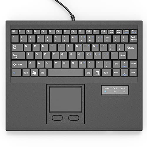 E-SDS Waterproof Industrial Machine Keyboard with USB Interface and Touchpad (84ks USB Black)