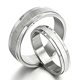 Gemini Free Engrave Groom Bride Matching Anniversary Couple Titanium Wedding Bands Rings Set Valentine Day Gift