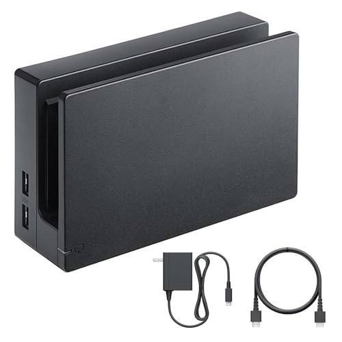 TV Dock Station for Switch - 3 in 1 Replacement TV Base Docking Station Set with Original IC Module, Charger, HDMI Cable Accessories for Switch Console - Not for Switch 2