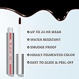 Cilrofelr Peel Off Lip Liner Stain, Long Wear Tattoo Lip Liner with Tweezer, Peel Off Lip Stain with Matte Finish, Long Lasting, Waterproof, Transfer-proof, Highly Pigmented Color (N-Nude Pink)