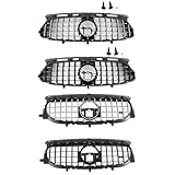 Compatible For Mercedes Benz GLA Class H247 GLA250 GLA200 AMG 2020-2024 Front Grille Bumper Grill Inlet Mesh Grid Tuning Accessories(9 Wire Black Only Left)