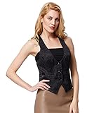 GRACE KARIN Cropped Vest For Women Steampunk Waistcoat Vest Blazer