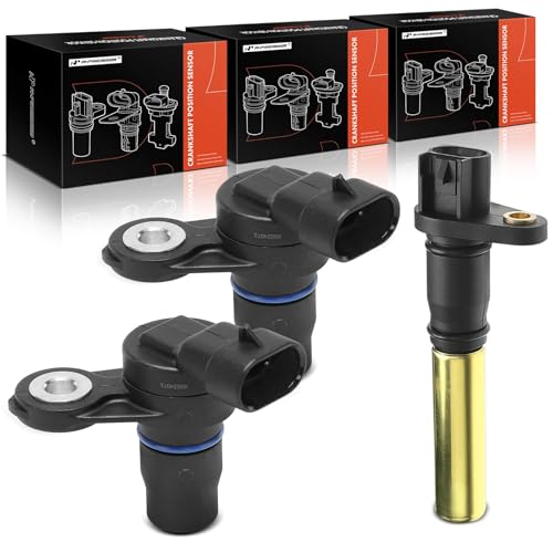 A-Premium 3-PC Engine Camshaft Crankshaft Position Sensor Compatible with Chevrolet Colorado 2004-2006 & GMC Canyon 2004-2006, 2.8L, Replace# 12569372, 8125687150