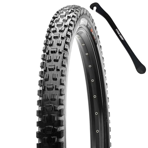 MAXXIS Assegai 27.5"x2.5"WT 3C MaxxGrip Mountain Bike Tire with DH Puncture Protection Bundle with Cycle Crew Tire Lever