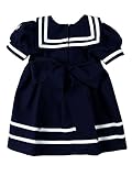 Spring Notion Baby Toddler Girls Nautical Sailor Dress with Hat Style-A Extra Large /18-24 Months Navy