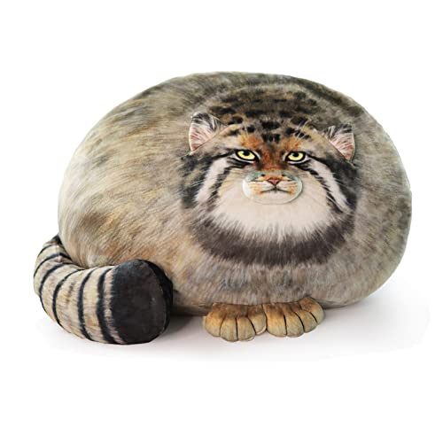 Pallas Cat Stuffed Animal, Steppe Cat Plush Cute Plushies for Girls,Kitten Soft Plush Throw Pillow Doll Big Plush Toy Decoration Doll Gift for Kids Boys Body Pillow 45cm/18inch