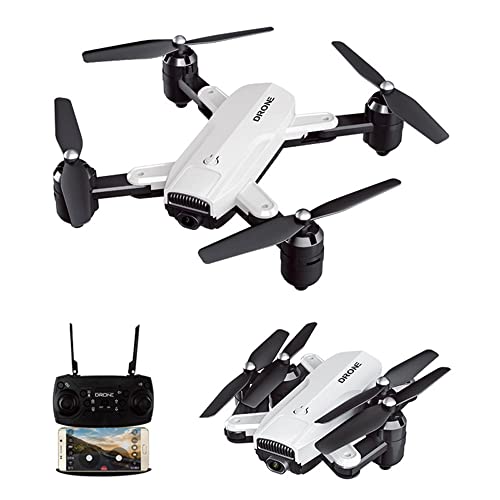 8KLANMMQ Drones with Camera for Kids 4K HD FPV Mini RC Drone for Beginners with 3D Flips Headless Mode Voice Control One Key SART Speed Adjust Altitude Hold (White)