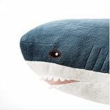 DongAi Plush Shark Toy Pillow, 31-inch Giant Shark Plush Animal Toy Super Soft and Cute Pillow Children’s Boys and Girls Room Decoration Bedtime Gift (80CM,Blue) (Blue)