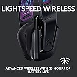 Logitech G535 Lightspeed Wireless Gaming Headset - Lightweight on-ear headphones, flip to mute mic, stereo, compatible with PC, PS4, PS5, USB rechargeable - Black