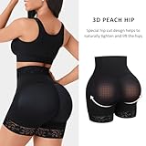 FeelinGirl Butt Lifter Shorts Tummy Control Shapewear for Women Panty Girdle with Zipper Black S