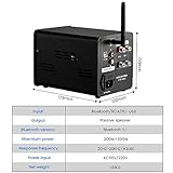 AIYIMA A200 TPA3255 Stereo Amplifier 400W HiFi 2 Channel Class D Amp USB Bluetooth 5.0 Digital Audio Amplifier Receiver Built-in Power Supply Support APTX-HD for Home Audio Bookshelf Speaker