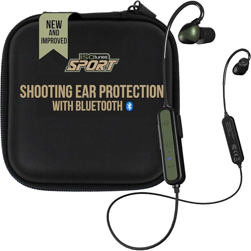 ISOtunes Sport ADVANCE BT 2.0 Shooting Ear Protection: Tactical Shooting Earbuds with Situational Awareness and Bluetooth, 26 dB NRR Certified Hearing Protection