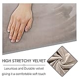 ULTICOR Velvet 8-Pieces Recliner Sofa Covers Stretch Reclining Couch Covers for 3 Cushion Reclining Sofa Slipcovers Furniture Covers Thick Soft Washable (3 Seater Recliner Cover, Taupe)