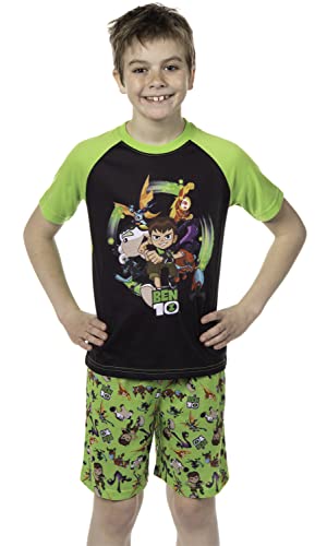 INTIMO Ben 10 Boys' Cartoon TV Series Omnitrix Characters Aliens Sleep Pajama Set Shorts (4/5) Multicolored