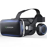 VR Shinecon Virtual Reality Glasses for Gaming, Head Mounted 3D VR Headset