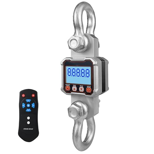 Hyindoor 5000kg 11000lb Crane Scale, 5T Digital Crane Scale with Remote Control, Industrial Heavy Duty Electronic Hanging Scale Hoist Scales