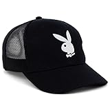 Playboy Black Tux Trucker Adjustable Snapback Hat