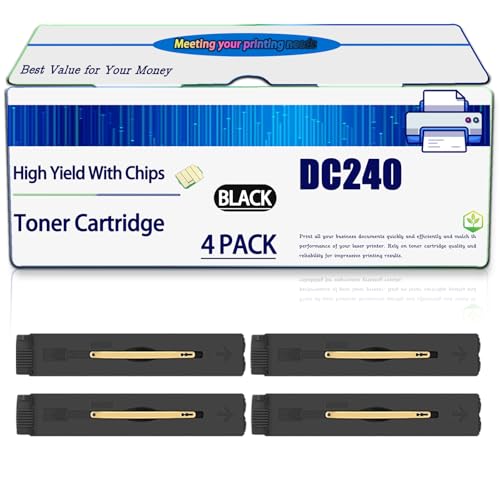 Compatible for Xerox DC240 Toner Cartridge DocuColor 240 242 250 252 260 for WorkCentre 7655 7665 7675 7755 7765 7775 Printers, High Yield 30000 Pages, with Chip (4 Pack Black)