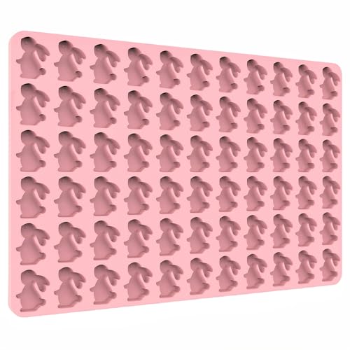 Tadonyny Bunny Silicone Molds for Candy Gummy Chocolate, Easter Molds, Rabbit Silicone Mold with Scraper (bunny)
