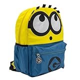 AI ACCESSORY INNOVATIONS Despicable Me Minions Backpack for Boys & Girls, Kids 16 Inch Schoolbag with 3D Features, Yellow