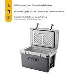 RTIC Ultra-Light 32 Quart Hard Cooler Insulated Portable Ice Chest Box for Drink, Beverage, Beach, Camping, Picnic, Fishing, Boat, Barbecue, 30% Lighter Than Rotomolded Coolers, Dark Grey/Cool Grey