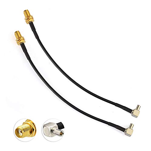Superbat SMA to TS9 Cable Pigtail SMA Female to TS9 90 Degree External Antenna Adapter Cable for MiFi Router USB Modem & MiFi Hotspot Dongle (6" RG174 2pcs)