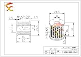 Fevas 10pcs 3D Printers Parts Printer Pulley HTD M3 20 Teeth bore 8mm HTD 3M 20 Teeth Timing Pulley fit for HTD 3M Belt Width 15mm - (Bore Diameter: 8mm, Width: 15mm)