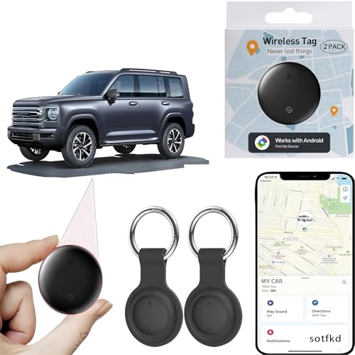 2 Pack GPS Tracker for Vehicles,Tracker Device for Vehicles,Car Tracker Device (Only Android) | No Monthly Fee | Waterproof | Works with Google Find My Device