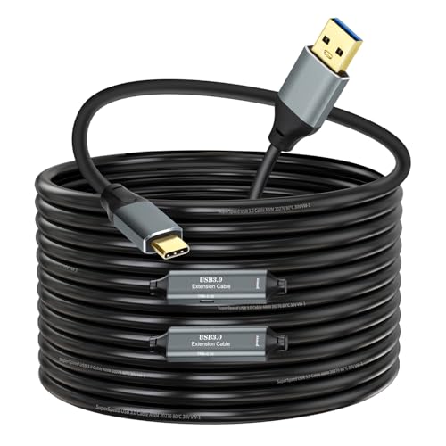 GOSYSONG USB 3.0 A to C Cable 30ft, 5Gbps Super Speed USB 3.0 Cable Compatible with VR,Xbox,Laptop,Camera,Docking Station,SSD and More