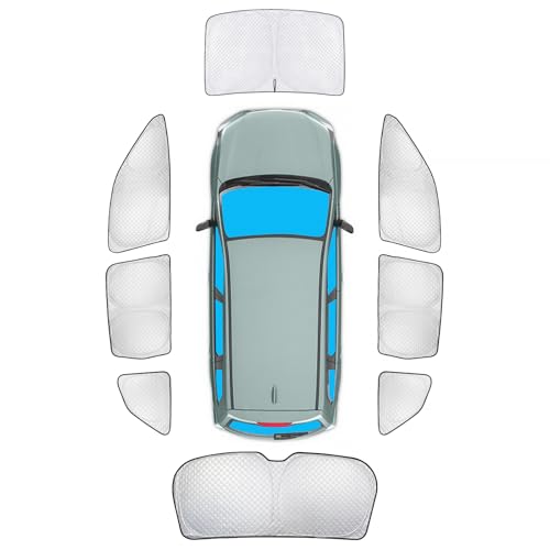 KMF 8pcs Full Window Sun Shades Custom Fit for Subaru Forester Accessories 2019-2024, Privacy Car Window Covers for Windshield Side Rear, UV Block and Blackout for Camping/Baby