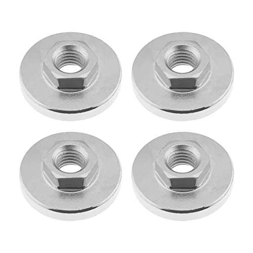 Micro Traders 4Pcs M14 Angle Grinder Flange Nut Replacement Compatible with 125/150/180/230 Type Angle Grinder Metal Angle Grinder Disc Quick Change Locking Flange Nut
