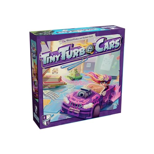 Horrible Guild: Tiny Turbo Cars, Strategy Board Game, The First Player to Cross the Finish Line Wins, 2 to 4 Players, For Ages 8 and Up