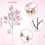 Hotop 30 Pcs Baby Breath Artificial Flowers Bulk Plastic Gypsophila Fake Flower Bouquets Silk DIY Floral Arrangement for Wedding Fall Home Table Centerpiece Party Decoration(Pink)