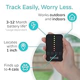 Tabcat V2 Cat & Kitten Tracker - More Accurate Than GPS - No Monthly Subscription - Includes 2 Homing Tags & 2 Splashproof Protective Cases - for Indoor & Outdoor Cats - Small & Lightweight Tags