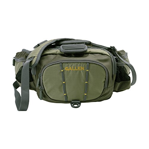 Allen Company Eagle River Lumbar Fly Fishing Pack - Holds 6 Fly Boxes, Zip‑Down Workstation, Waist Bottle Pockets, Durable Outdoor Waist Pack - Olive Green