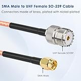 XRDS -RF SMA Male to SO239 RG316 Cable 3FT 2PCS- SMA Male to SO239 UHF Female Antenna Cable - High Performance Low Loss - for Ham Radio, CB Radio, Antenna, Receiver, Transmitter