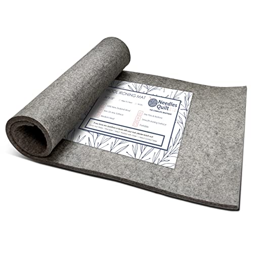 36" X 18" XL New Zealand Wool Pressing Mat | Ironing Mat for Quilting and Stationary Use - Pressing Pad for Quilters