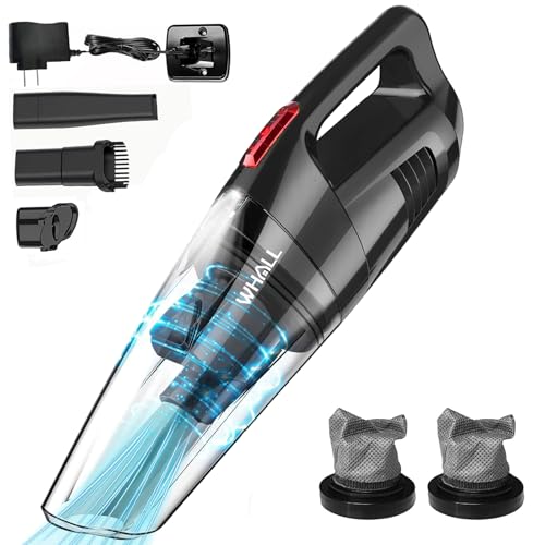 whall Handheld Vacuum Cordless, 8500PA Strong Suction Hand Vacuum, Wet Dry Hand Held Vacuum Cleaner with LED Light, Lightweight Mini Car Vacuum Cordless Rechargeable, Portable Vacuum