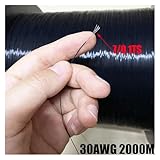 Communication Equipment Fine-Drawn Wire 26/28/30/32/ 34/36AWG Micro Litz Wire Solder with High Conductivity for Household Appliances Black Welding line Wire and Cable(10 M_32 AWG)